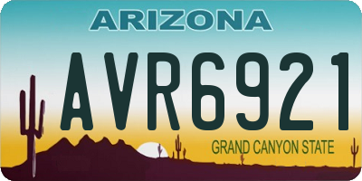 AZ license plate AVR6921