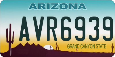 AZ license plate AVR6939