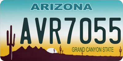 AZ license plate AVR7055