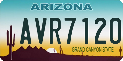 AZ license plate AVR7120