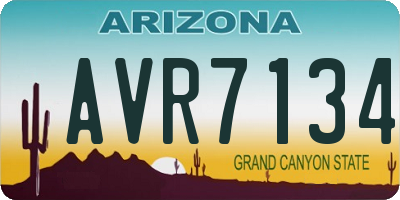 AZ license plate AVR7134