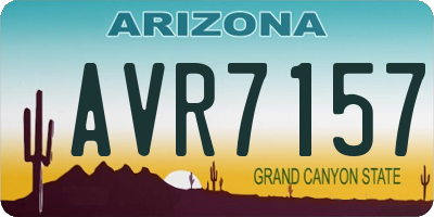 AZ license plate AVR7157