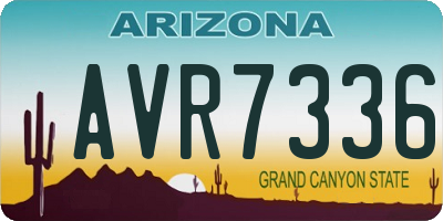 AZ license plate AVR7336