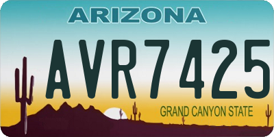 AZ license plate AVR7425