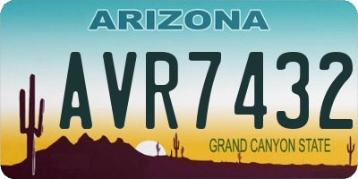 AZ license plate AVR7432