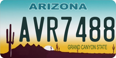 AZ license plate AVR7488