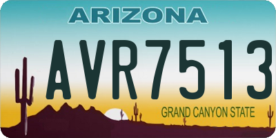 AZ license plate AVR7513