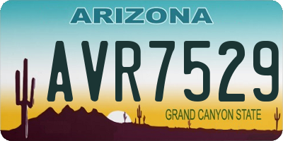 AZ license plate AVR7529