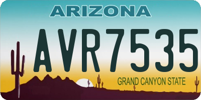 AZ license plate AVR7535