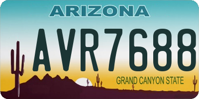 AZ license plate AVR7688