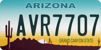 AZ license plate AVR7707