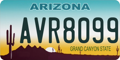 AZ license plate AVR8099