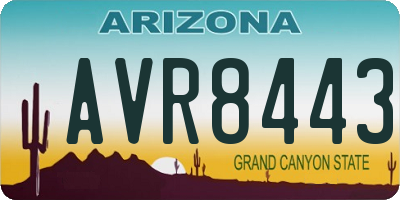 AZ license plate AVR8443