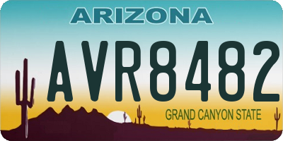 AZ license plate AVR8482