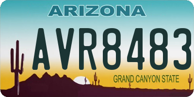 AZ license plate AVR8483