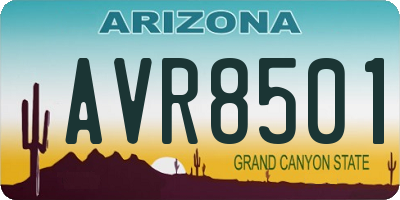 AZ license plate AVR8501