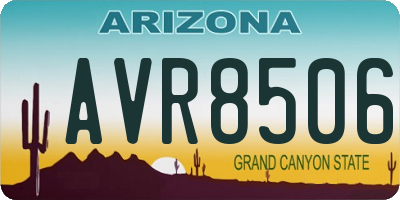 AZ license plate AVR8506