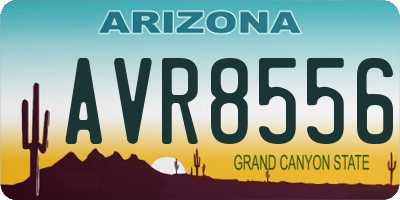 AZ license plate AVR8556