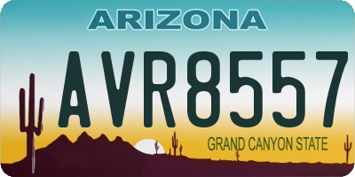 AZ license plate AVR8557