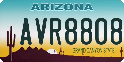 AZ license plate AVR8808
