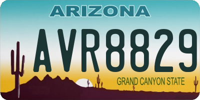 AZ license plate AVR8829