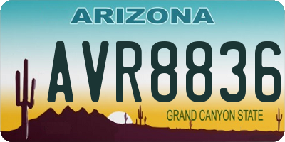 AZ license plate AVR8836