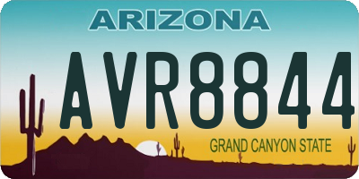 AZ license plate AVR8844