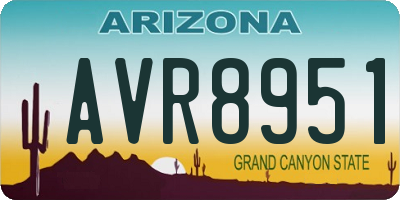 AZ license plate AVR8951