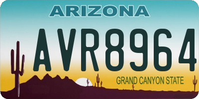 AZ license plate AVR8964