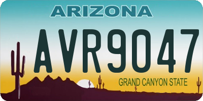 AZ license plate AVR9047