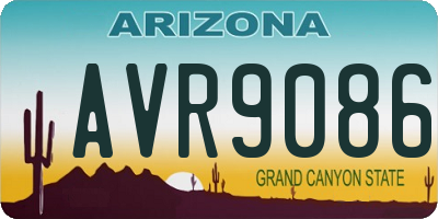 AZ license plate AVR9086