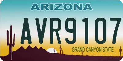 AZ license plate AVR9107