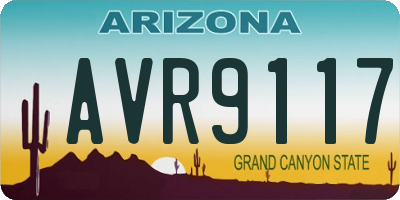 AZ license plate AVR9117