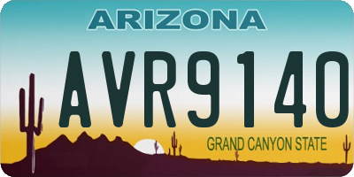 AZ license plate AVR9140