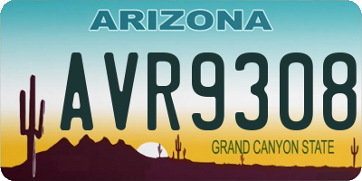 AZ license plate AVR9308