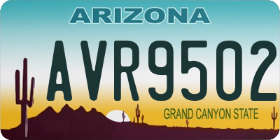 AZ license plate AVR9502