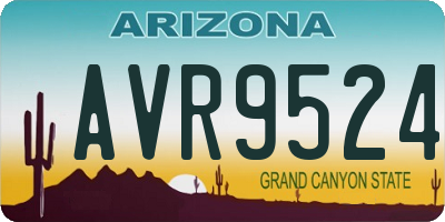 AZ license plate AVR9524