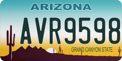 AZ license plate AVR9598