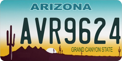 AZ license plate AVR9624