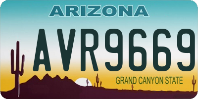 AZ license plate AVR9669