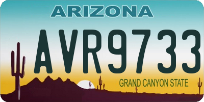 AZ license plate AVR9733