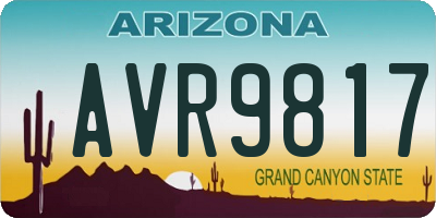 AZ license plate AVR9817