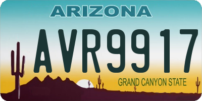 AZ license plate AVR9917