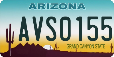 AZ license plate AVS0155