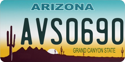 AZ license plate AVS0690