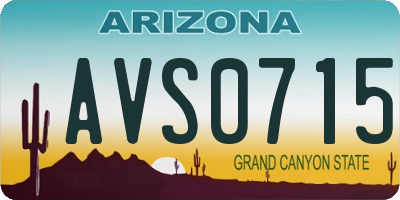 AZ license plate AVS0715