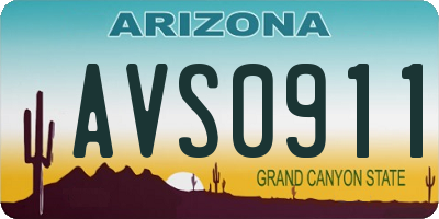 AZ license plate AVS0911