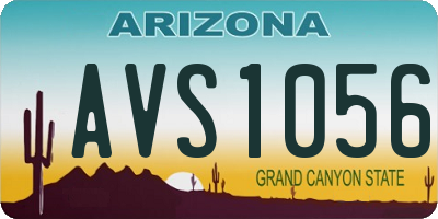 AZ license plate AVS1056