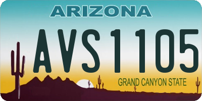 AZ license plate AVS1105
