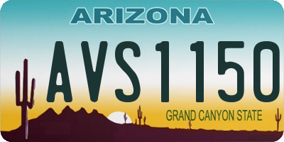 AZ license plate AVS1150